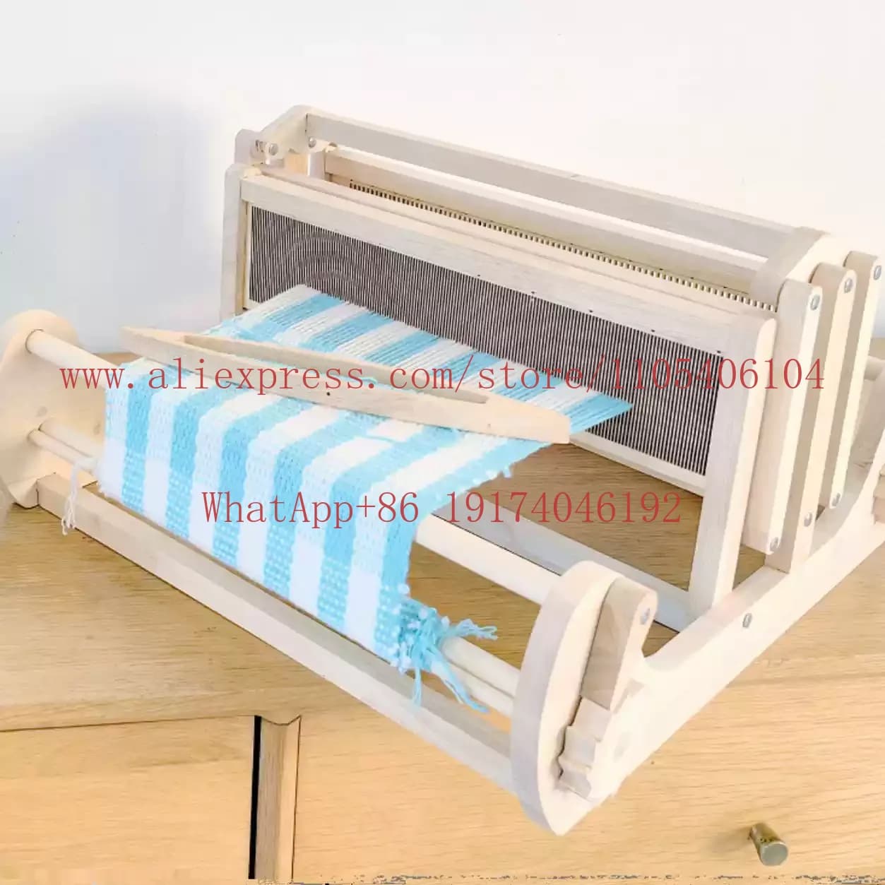 Wooden Tabletop Loom - Handmade Weaving Loom for Beginners, Small Wood Loom Machine for Tapestry, DIY Craft Kit