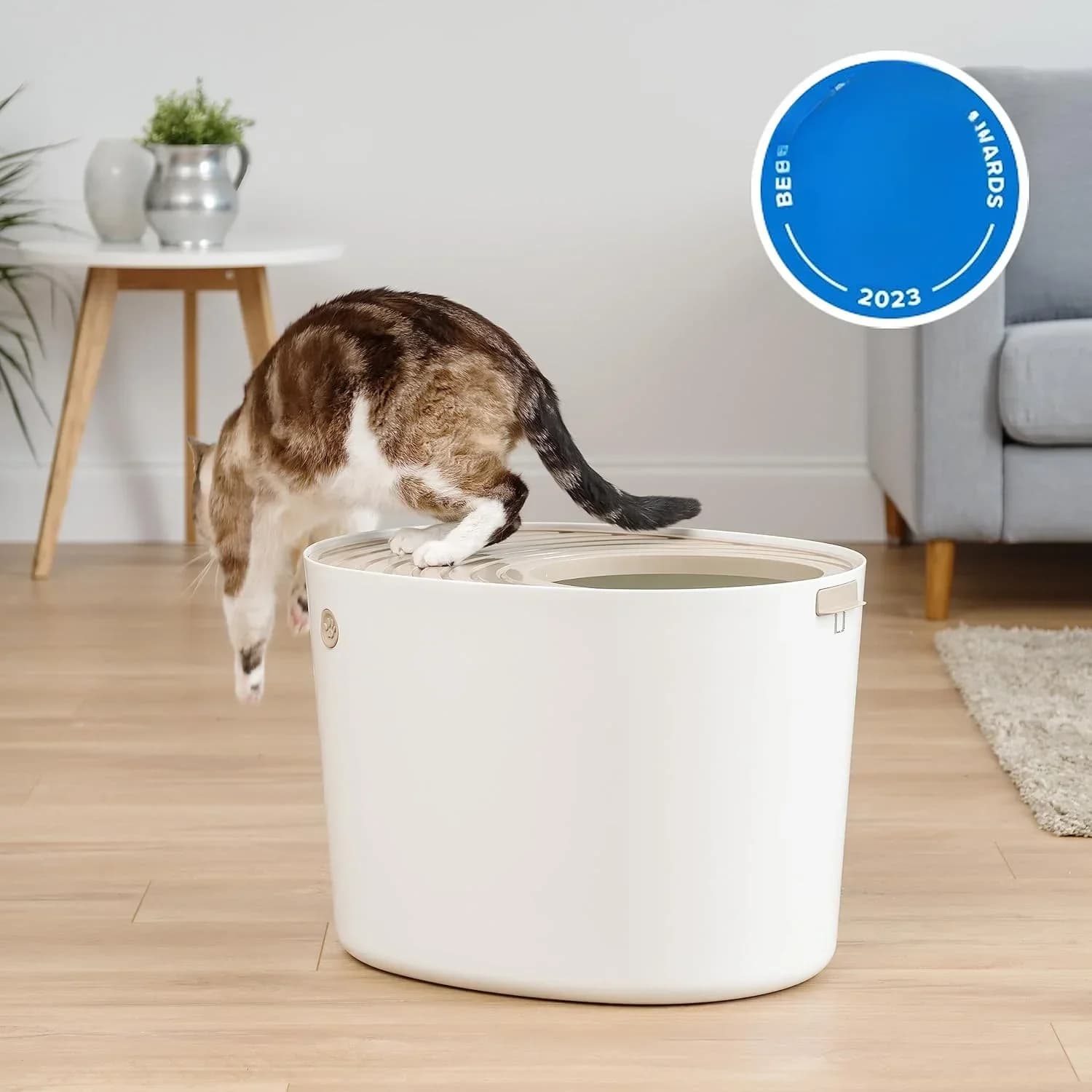 Semi-closed Cat Litter Box Durable Cat Toilet Litter Box Bucket Anti-splash Kitten Training Bedpans Home Pet Cleaning Sand Basin