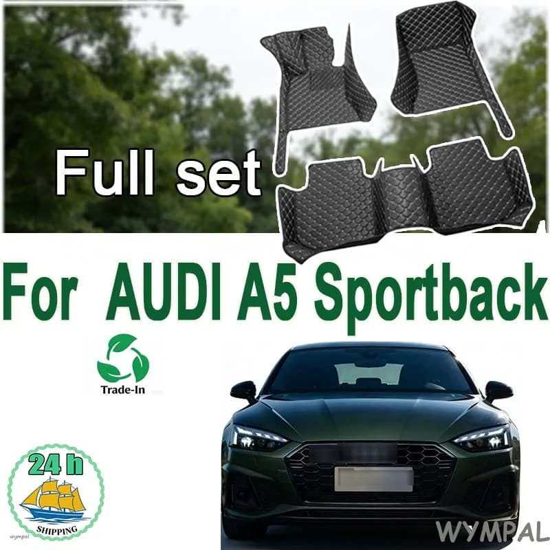 Tappetini per Auto AUDI A5 Sportback 2017 2018 2019 2020 2021 2022 2023, Accessori Interni per Tappeti Auto