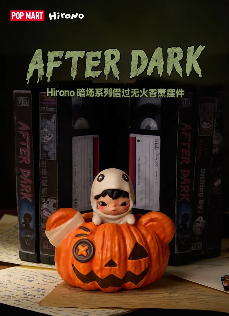 POPMART Hirono After Dark Series Using The Flameless Aromatherapy Diffuser Furniture Accessories Cute Decorative Gifts