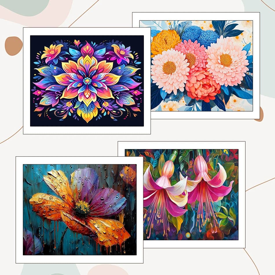 1pc frameless Painting By Numbers Draw Flowers Canvas Art Painting 40X50cm Acrylic Paints Picture Drawing Coloring By Numbers Wa