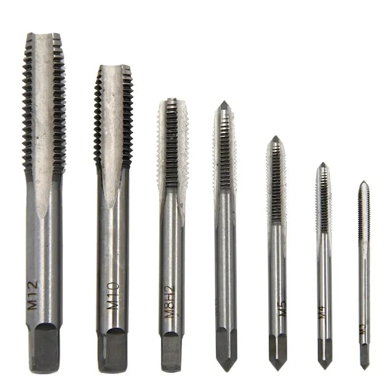 Set of 7 Maschiatura Manuals M3-M12 with Quadro Cat and Straight Groove for Internal Threading