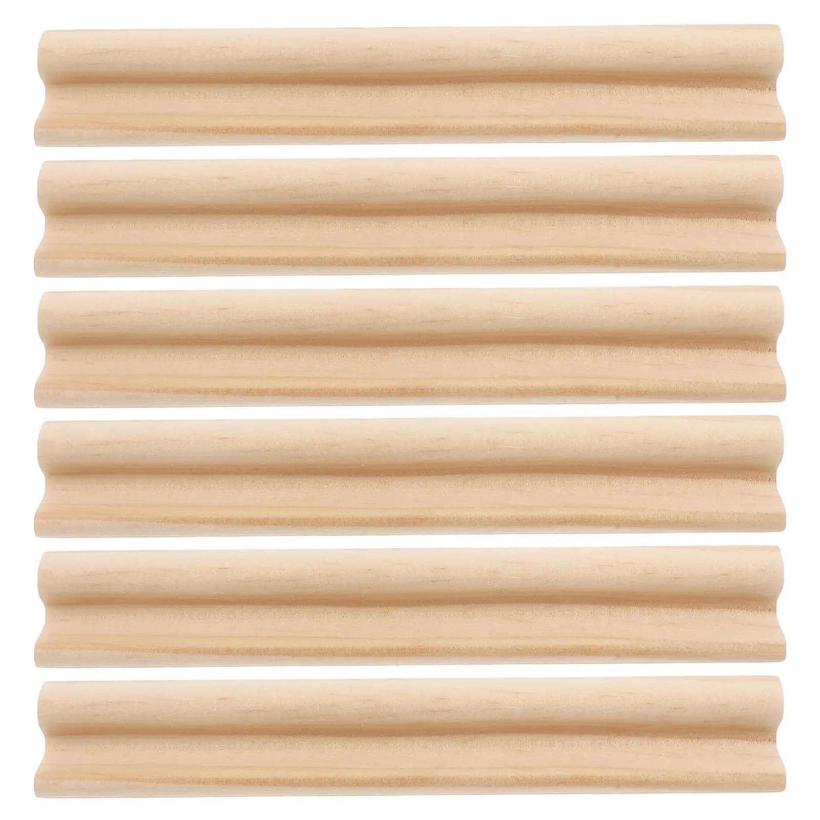 Set di 6 Vassoi in Legno per Lettere Inglesi, Supporto per Domino per Giochi Mexican Train, Accessori per Giochi da Tavolo Educativi, Porta Tessere