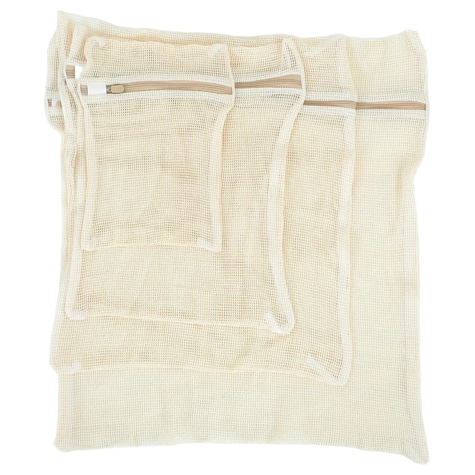 4Pcs Cotton Mesh Laundry Bags Set Gentle Delicates Wash Bags for Bras Lingerie Underwear Children Clothes Washing Machine