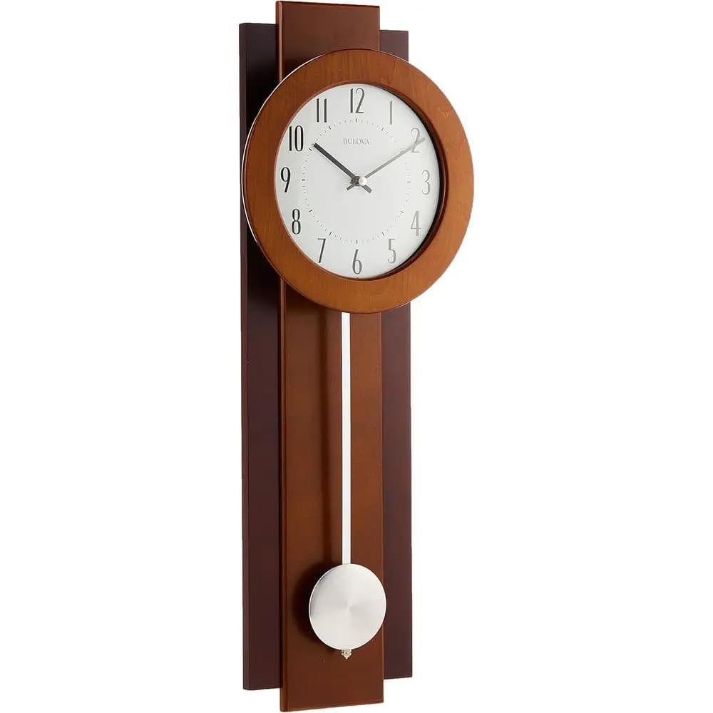 C3383 Wall clock Avent | Two-tone wooden case with slow oscillation | AraNumerali | Customization plate | 23,5" height