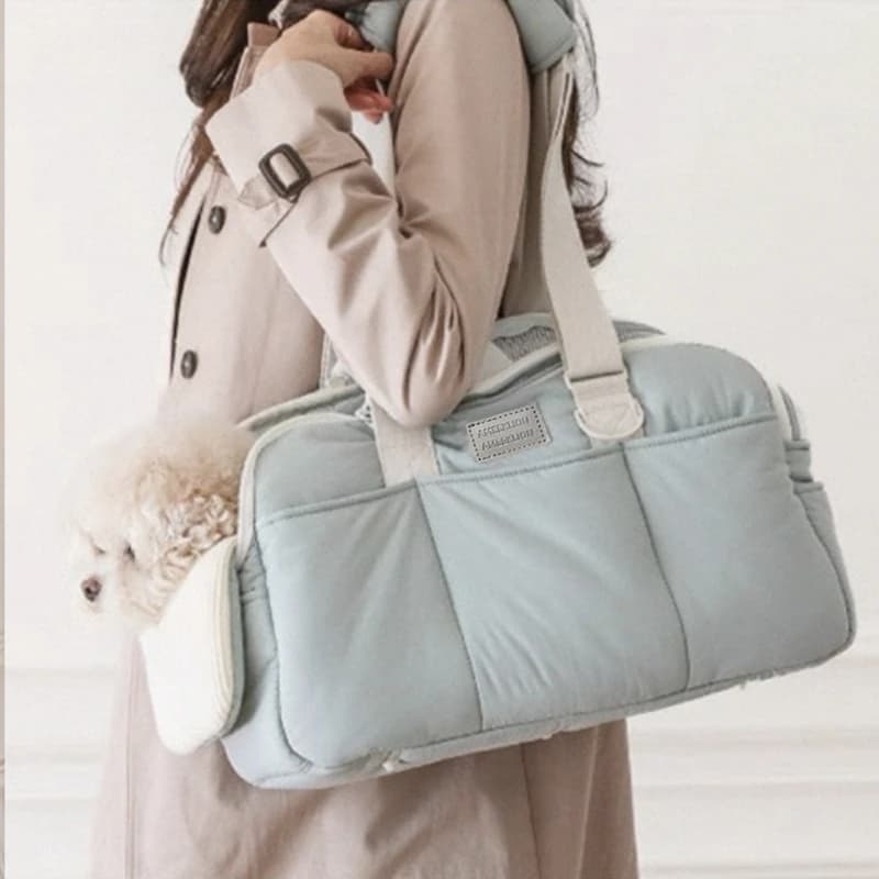 Pet Outdoor Carrier Winter Warm Cat Bag Portable Lightweight Comfortable Mesh Breathable Striped Travel Bag Cat Shoulder Bag