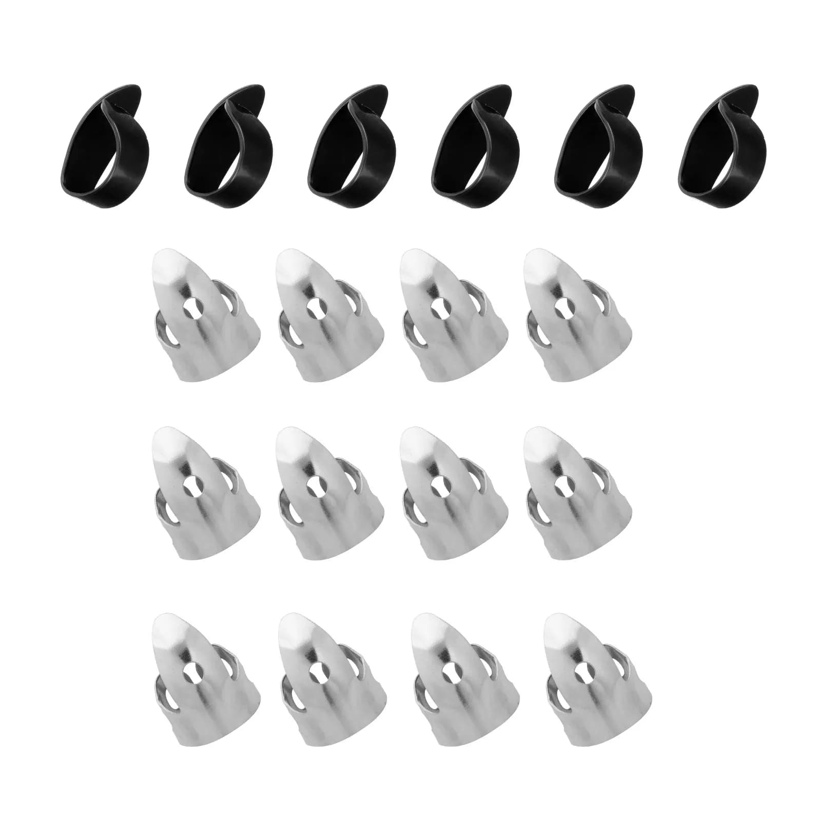 Set di 1 plettri in metallo per chitarra, in lega di zinco, regolabili, dal design ergonomico e confortevole, per chitarristi professionisti, banjo e ukulele