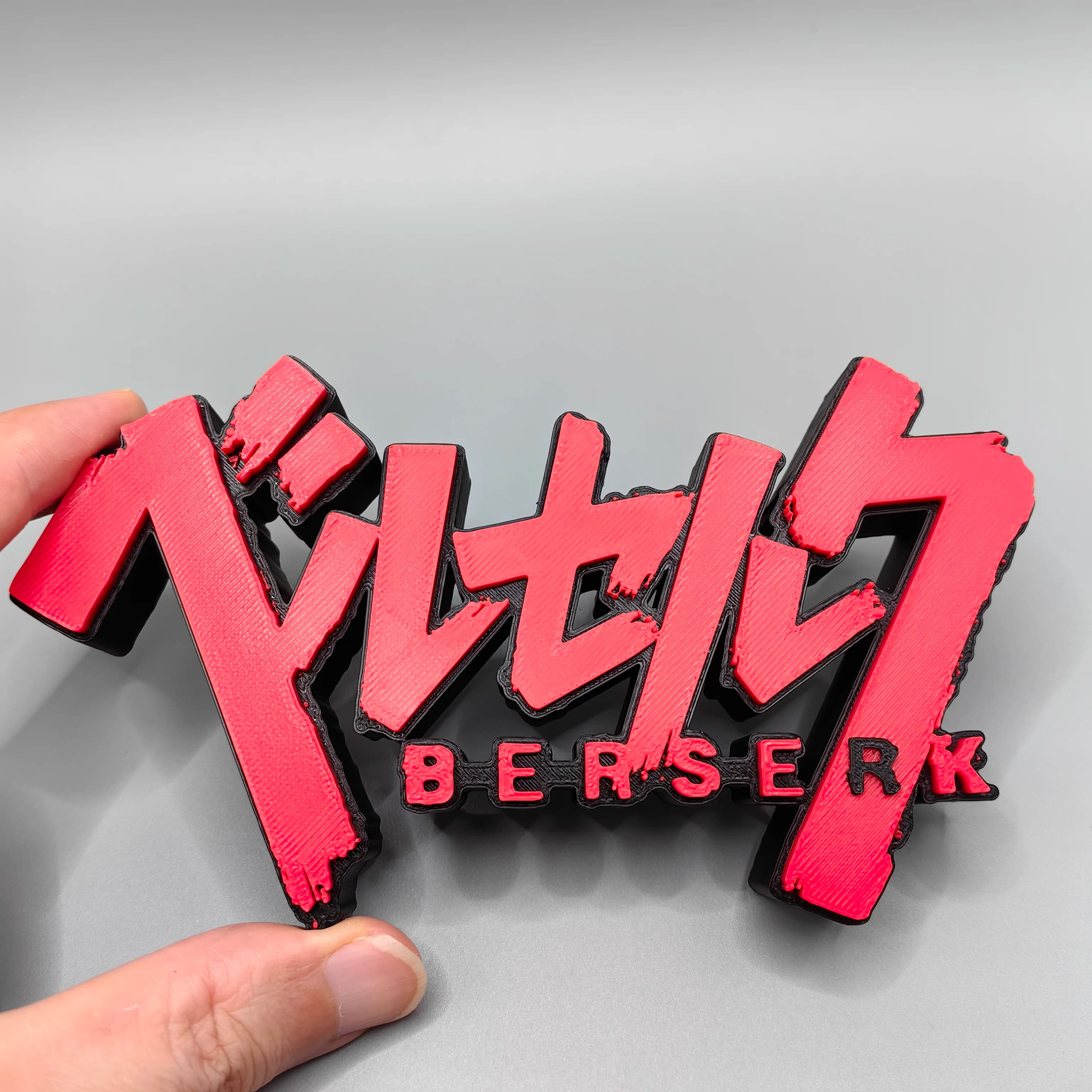 Anime Berserk Stampa 3D Carattere tridimensionale Segnale in piedi Logo Targhetta Decorazione del desktop Modello Giocattolo Regalo