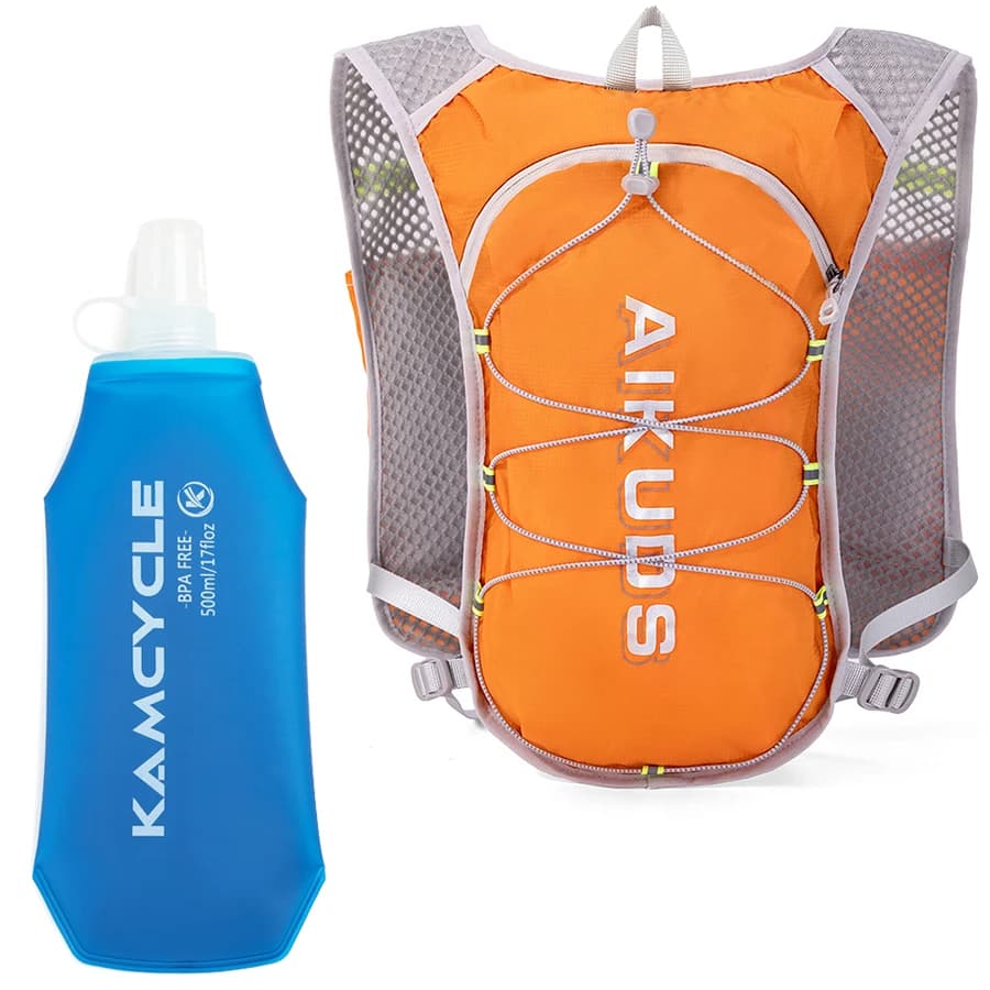 Running Hydrating vest, Light Backpack Isolated with 500ml Soft Bolt for Hiking, Trail Running, Cycling, Gare, Marathon