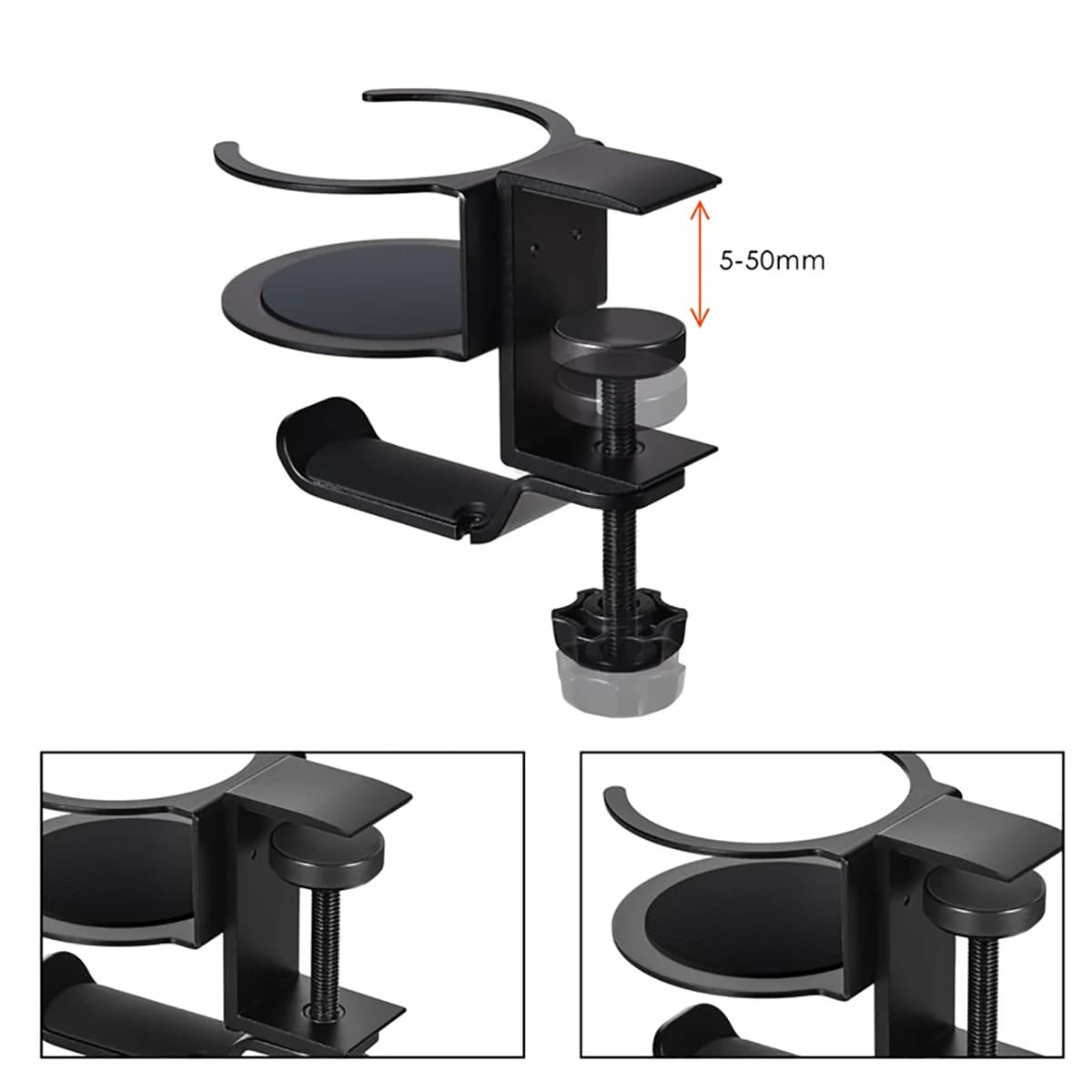 Supporto per cuffie a tazza per Sony/Sennheiser/Marshall/Beats supporto per auricolari supporto per cuffie da tavolo in metallo supporto per tazza