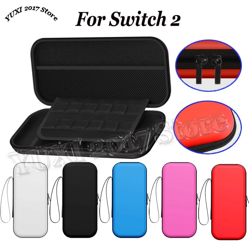 Borsa portaoggetti sottile in PU con guscio rigido per Switch 2 Borsa portaoggetti host Ns2 Custodia protettiva portatile senza joystick a pressione