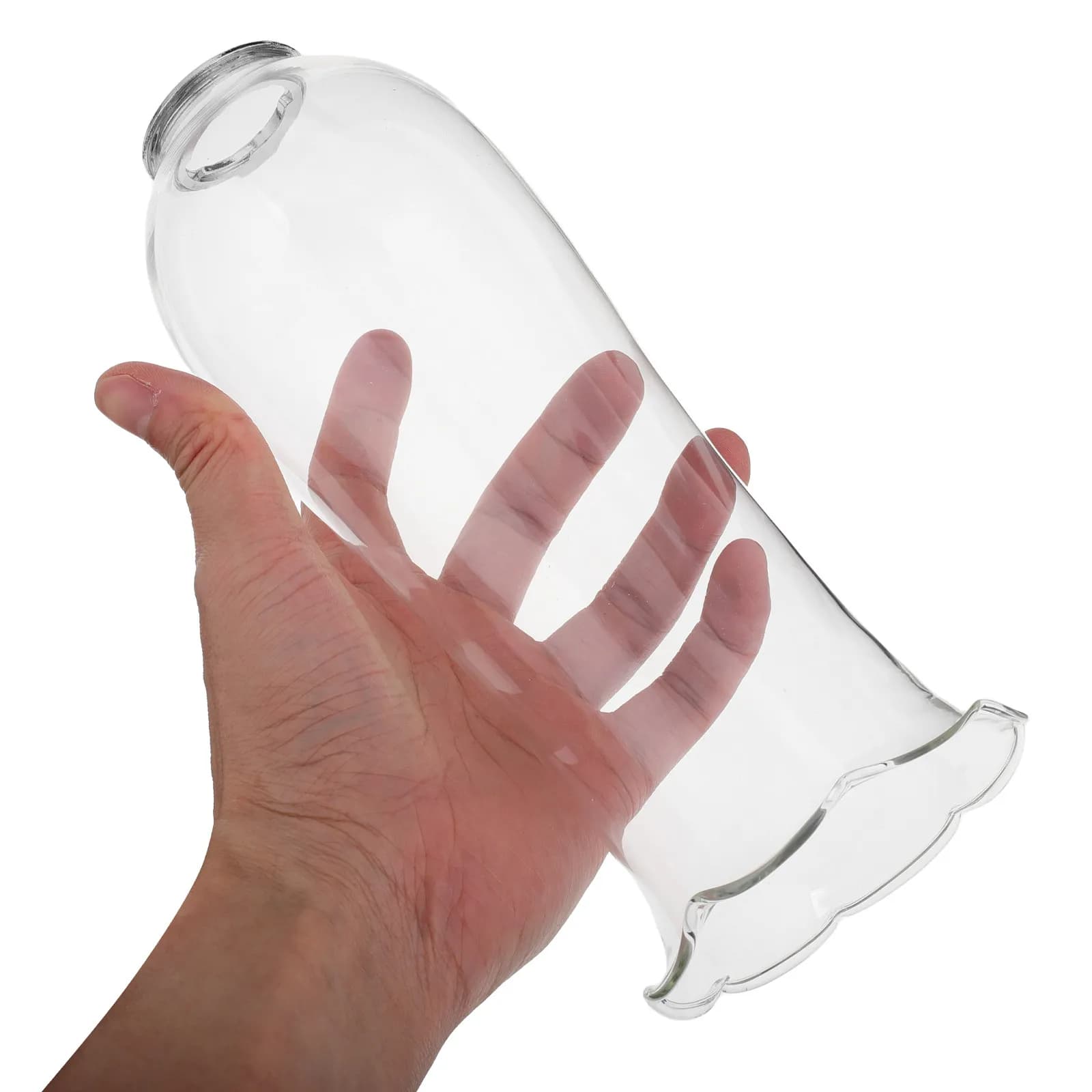 Glass Cover for Hurricane Lamp, Transparent and Windproof, for Centerpiece with Column Candles, Vintage Oil Lamp