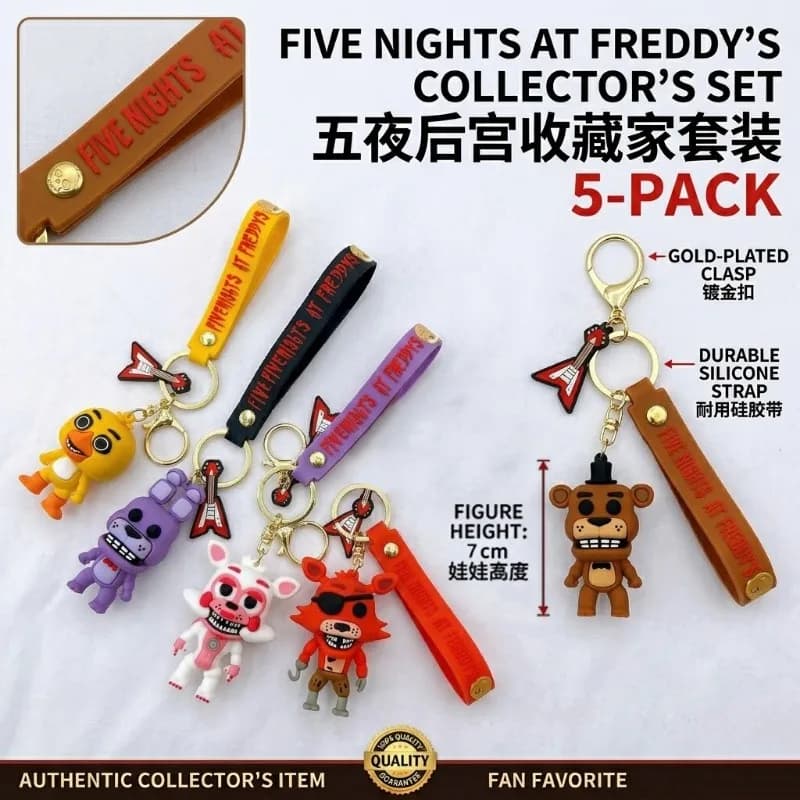 Vendita all'Ingrosso di Action Figure dei Cartoni Animati, Modellino Orso FNAF Freddy's Fazbear, Portachiavi Five Nights at Freddy's, Regalo di Compleanno per Bambini