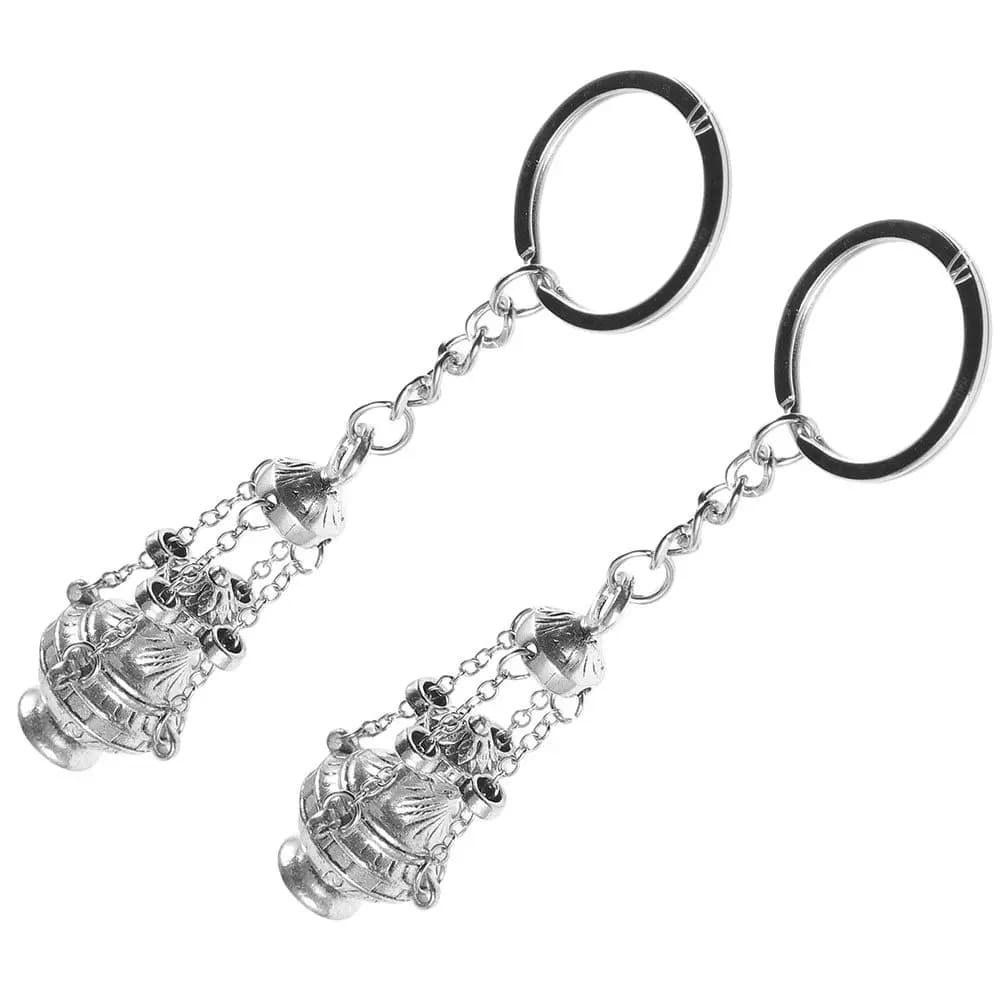 2Pcs Unique Delicate Keychain Pendant with Aromatic Sachet Design for Bag Purse Backpack Wallet Decoration Portable Fragrance