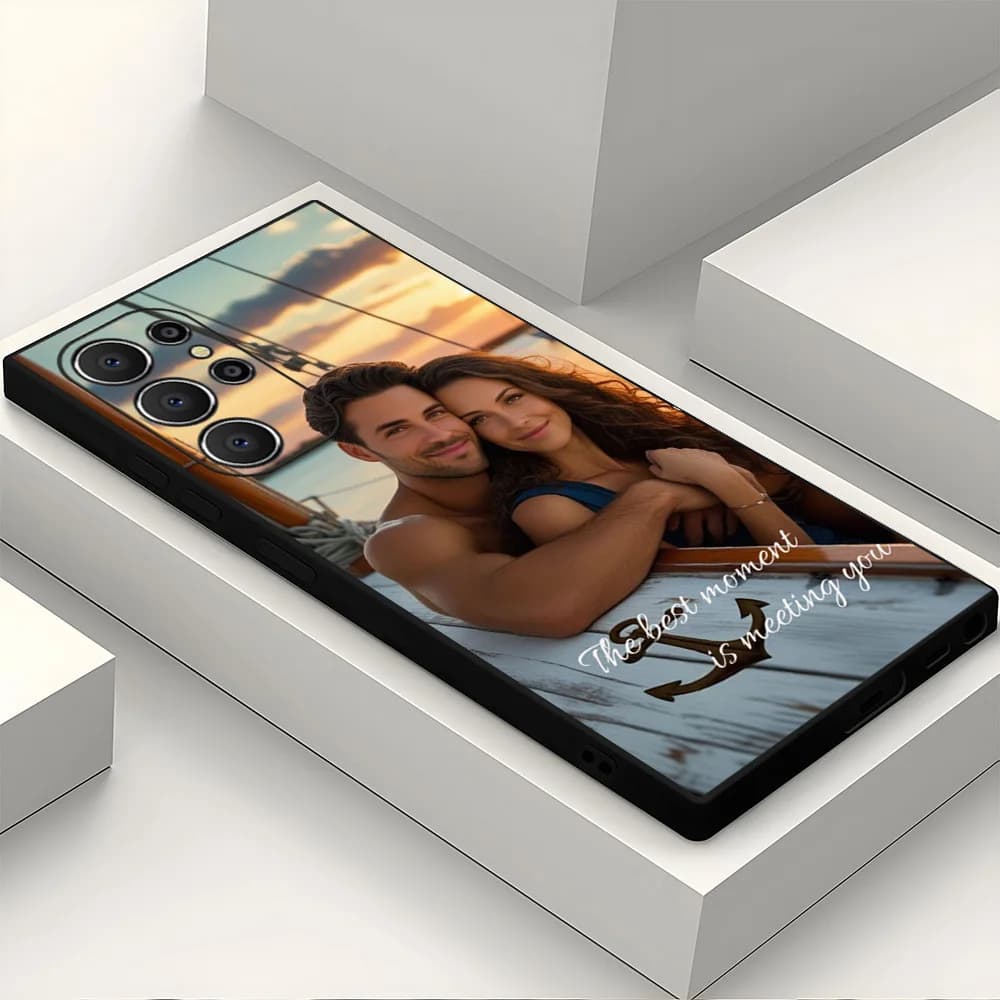 Cover Morbide Personalizzabili Fai-da-te con Foto di Coppia per Samsung Galaxy A56 A55 A54 A53 A35 A34 A33 S26 S25 S24 S23 S22 S21 S20 Ultra Plus