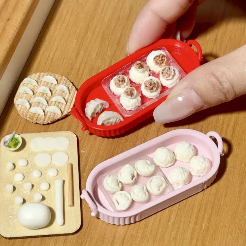 1 Pezzo Piatto Ellittico in Miniatura per Casa delle Bambole, Accessori per Cucina e Decorazione Scenografica