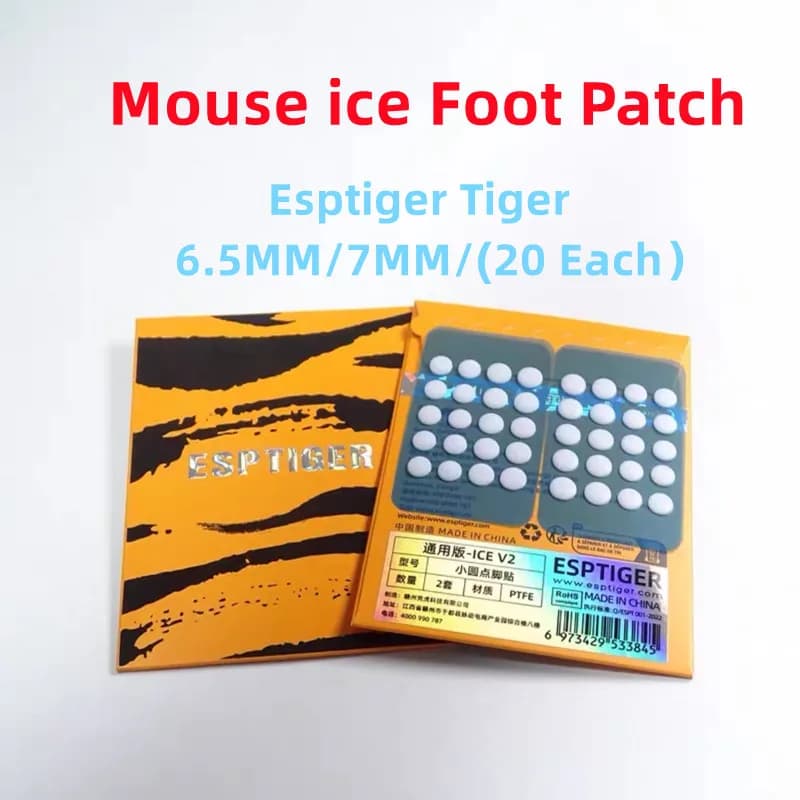 Nuovo 40PCS Esptiger Tiger ICE V2 Piede Adesivo Rosa FAI DA TE Piccoli Punti Rilievo Del Piede Arco Bordo Esptiger 6.5MM 7MM Accessori Del Mouse