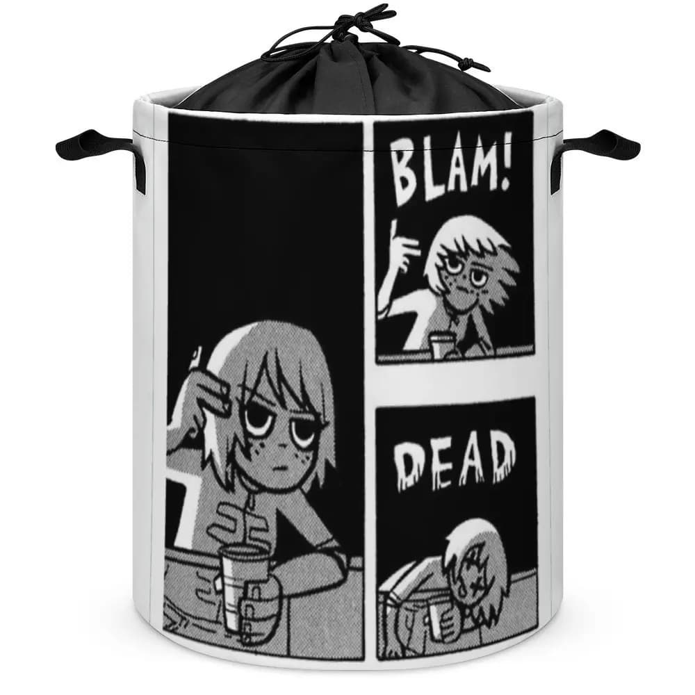 Kim Pine BLAM DEAD Essential for linen basket tie multifunctional dirty pocket graphic Casual toys preserved handle on Bo