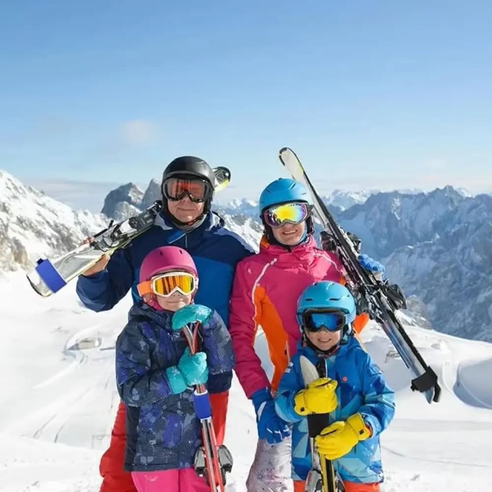 Cinghie Regolabili per Sci, Fasce Protettive, Cinghie per Snowboard in Nylon Nero EVA