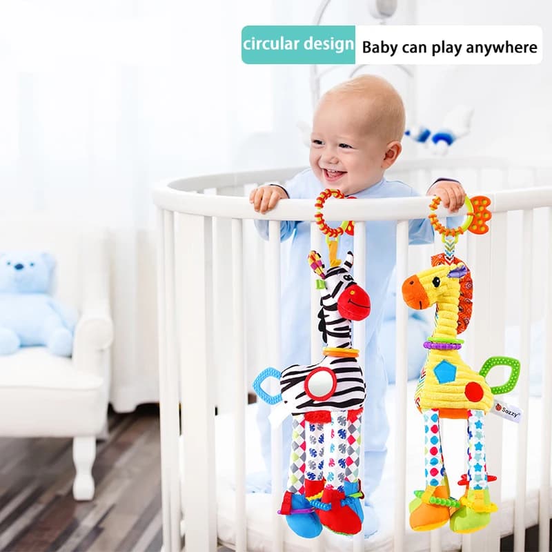 Giraffe shaped toys, cute and sound, for the first education of newborns, sensory toys for children, animals that ring the bell, gift for newborns.