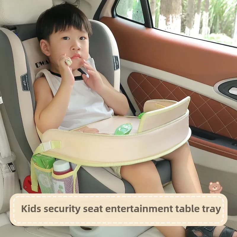 Seggiolino auto Vassoio da viaggio Seggiolino di sicurezza Tavolo da gioco Organizzatore di stoccaggio Snack Giocattoli Portabicchieri Impermeabile per bambini Passeggino per bambini