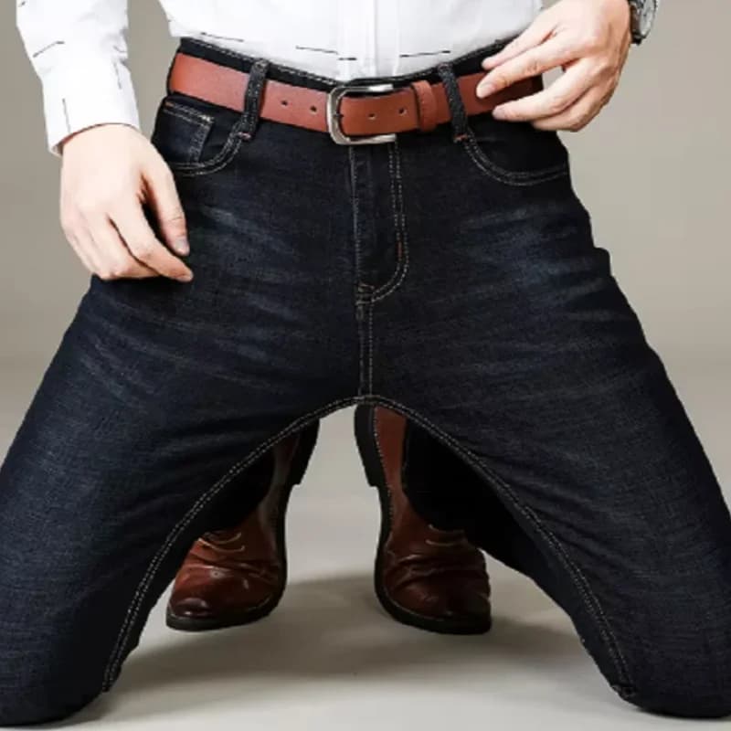 Jeans di nuovo stile, slim fit da uomo, pantaloni comodi a gamba dritta in stile coreano, elasticizzati, grigi, a vita media, pantaloni casual in denim da uomo