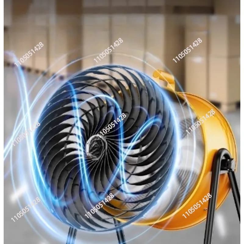 Ventilatore da pavimento industriale da 24 pollici, ventilatore da pavimento per carichi pesanti con 5 pale, ventilatore da negozio ad alta potenza da 220 V, ventilatori elettrici in metallo per magazzino