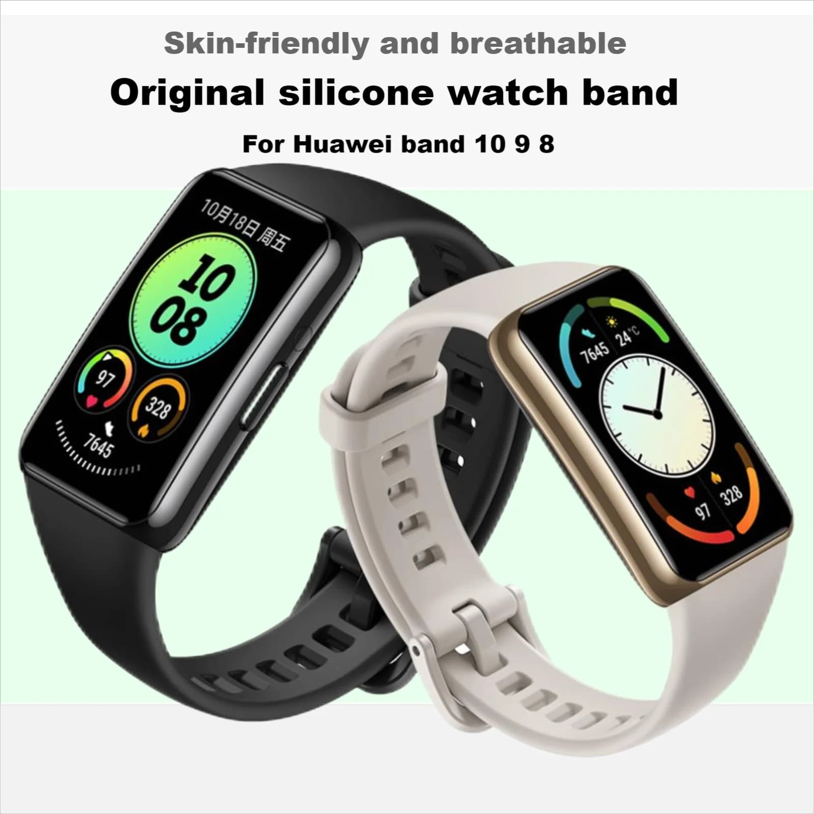 Cinturino in silicone originale per cinturino per orologio intelligente Huawei band 10 per accessori per cinturino per custodia NFC Huawei band10 9 8