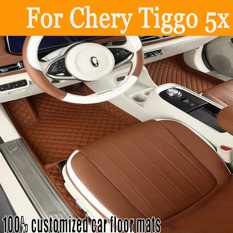 Tappetino per auto in pelle artificiale personalizzato per Chery Tiggo 5x Pro 2023 Proteggi l'accessorio interno del tuo veicolo