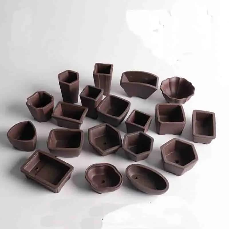 Yixing Viola Sabbia Vaso di Fiori Mini Pollice Succulente Vaso di Fiori Creativo Casa Cinese Piccolo Bonsai Vaso di Fiori Decorativo LE337