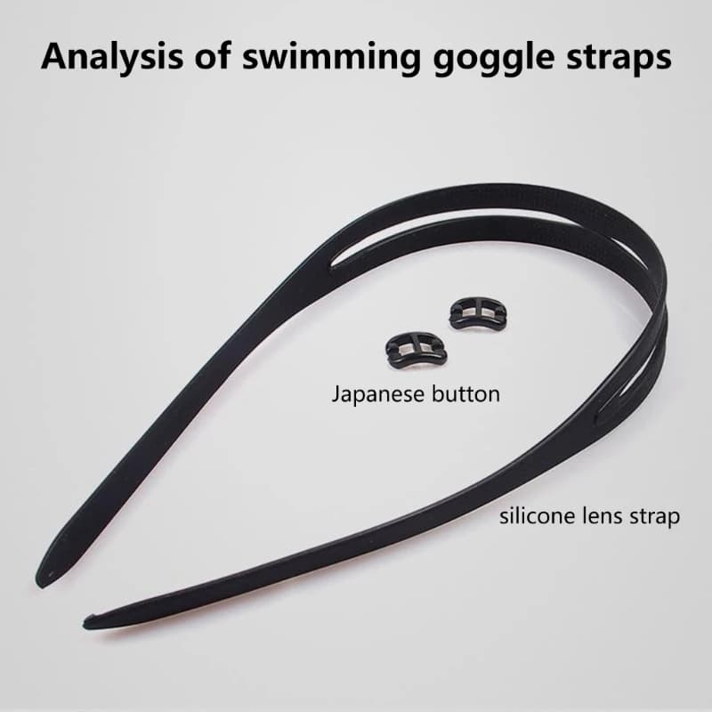 Q39E 2Pcs Comfortable Swim Gear Strap with Lock Clamps Diving Goggle Silicone Strap Wear Resistance Swimming Goggle Lanyard