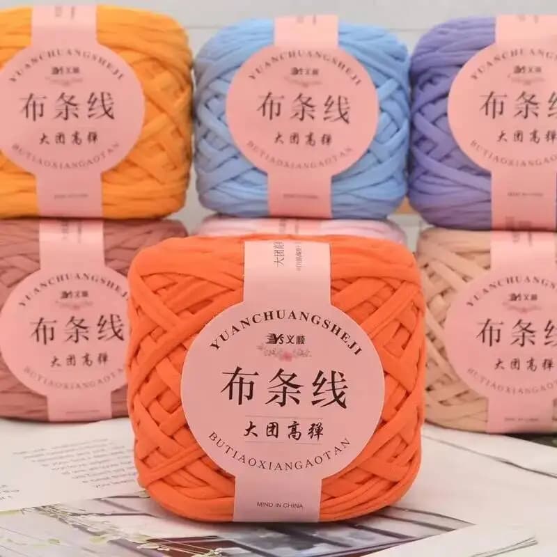 280g High Elastic Cloth Thread Thick Wool Self Made DIY Handmade Crochet Knitted Baby Bed Wool Handmade DIY Knitted Material Bag