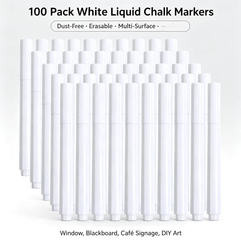 Liquid Chalk Erasable Pen 3-100Pcs White Marker for Glass Windows Blackboard Chalkboard Whiteboard Marker Drawing Chalk Pens