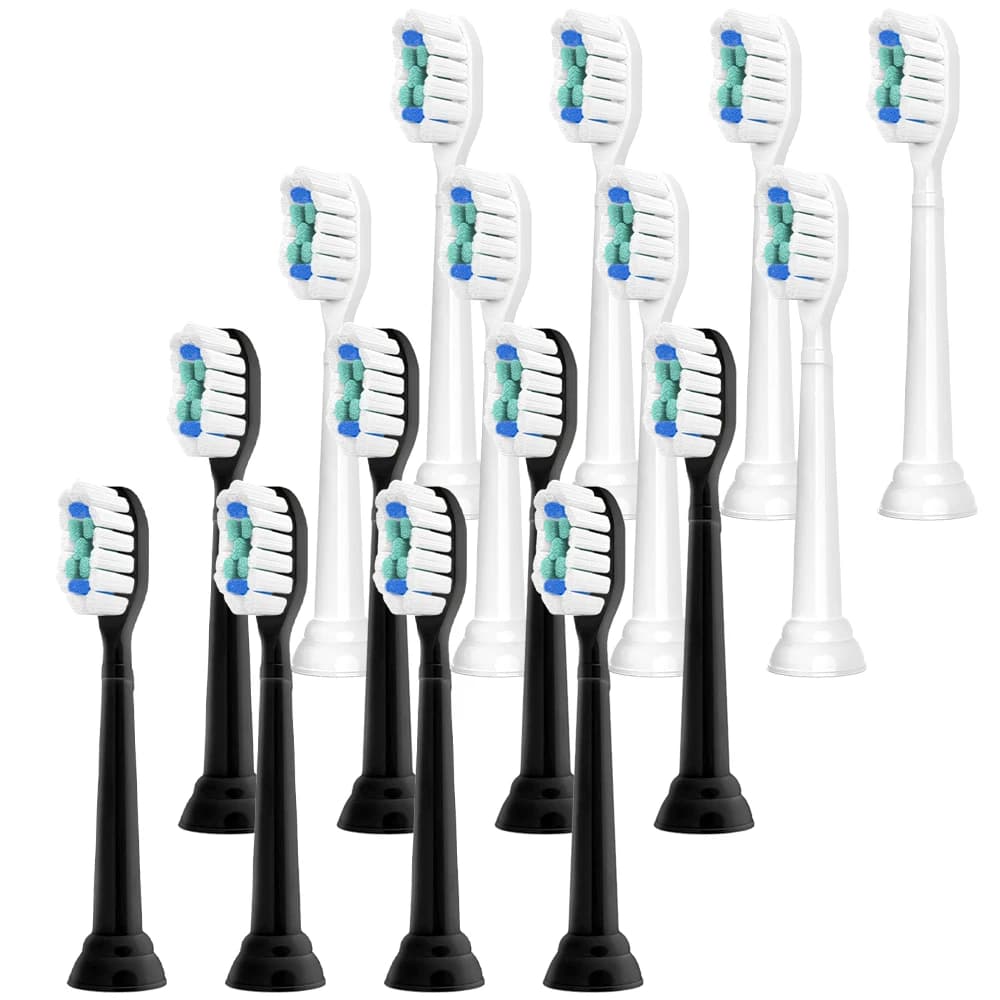 16 spare heads for toothbrush compatible with Philips Sonicare electric toothbrush, professional heads 4100 5100 6100
