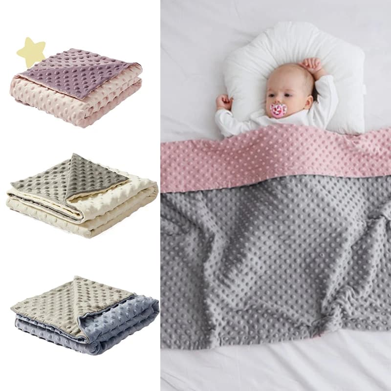 Coperta per bambini Trapunta per neonato Biancheria da letto Swaddle Wrap Termica Neonato Morbido Passeggino Copertura per dormire Morbida coperta spessa lavabile