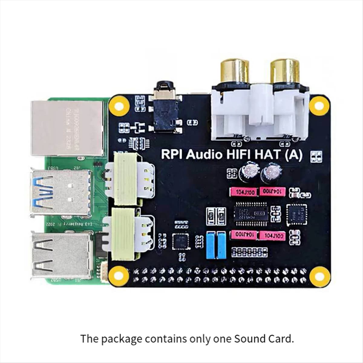 2025+For Raspberry Pi5 HIFI Audio HAT PCM5122 I2S audio card for series 5, Pi 4, Pi 3, and Zero