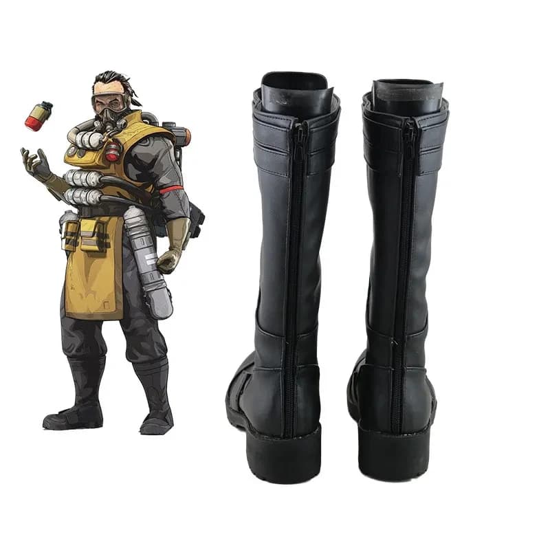 Scarpe Cosplay Anime Apex Legends Caustic Boots, Accessori per Costume di Halloween, Prop per Halloween
