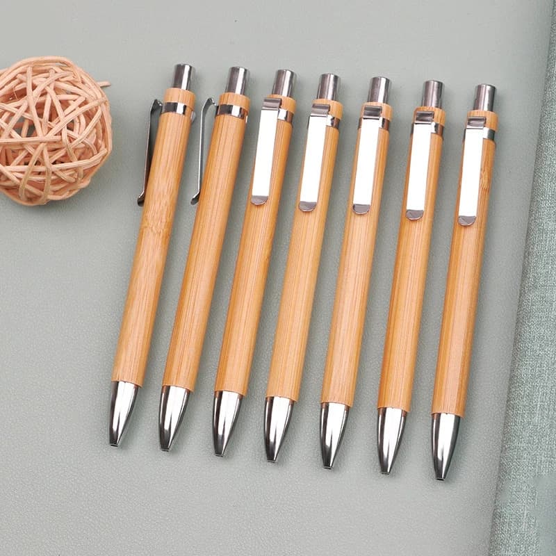 Retractable Wooden Gel Pens, 3/5Pcs 0.7mm Black Ink Pens Smooth Writing Pens, for Journaling Note Taking,Office School Supplies