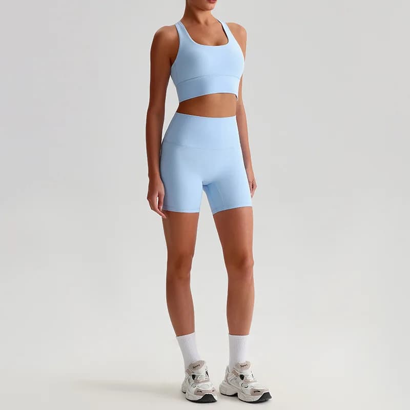 Nuovo Set Yoga da Donna: Top a Fascia con Imbottitura e Leggings a Vita Alta Modellanti, Traspirante e ad Asciugatura Rapida