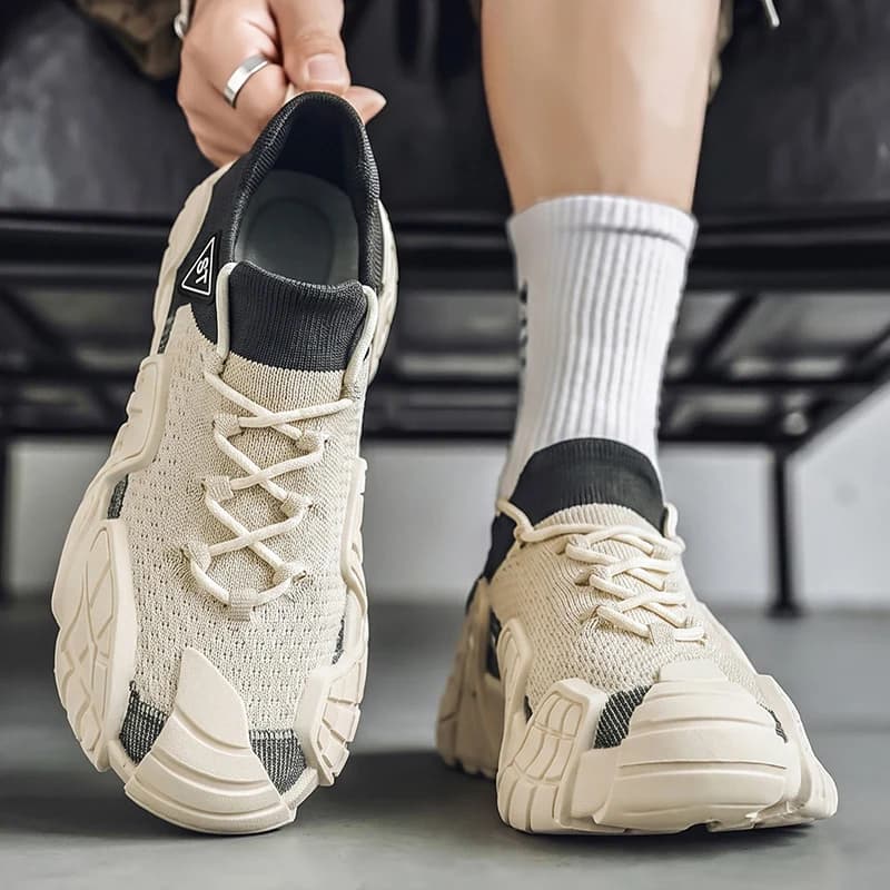Scarpe da Uomo con Suola Sportiva Rinforzata, Traspiranti in Mesh, Antiscivolo, per Allenamento e Corsa Estiva