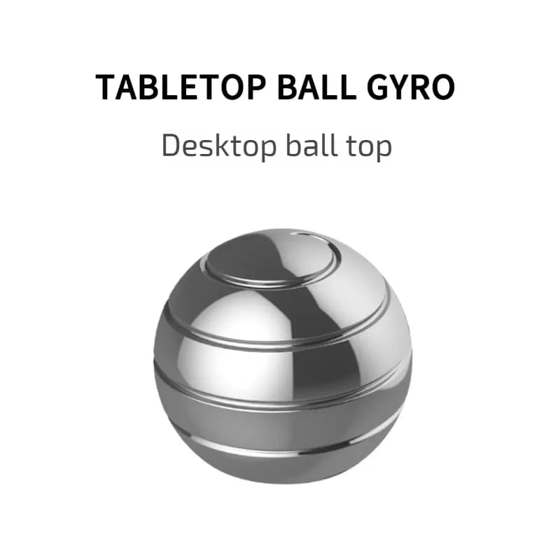 Giocattoli agitati per adulti Sollievo dallo stress Pallina di metallo Lega di alluminio Ipnosi Giroscopio rotante Punta delle dita KineticRound Ball Spinner Jugutes Regalo