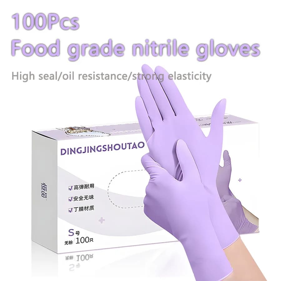 20-300 Pezzi Guanti Monouso in Nitrile Viola Lilla per Esame, Guanti Sterili Senza Polvere per Uso Alimentare, Protezione per Cucina e Pulizia