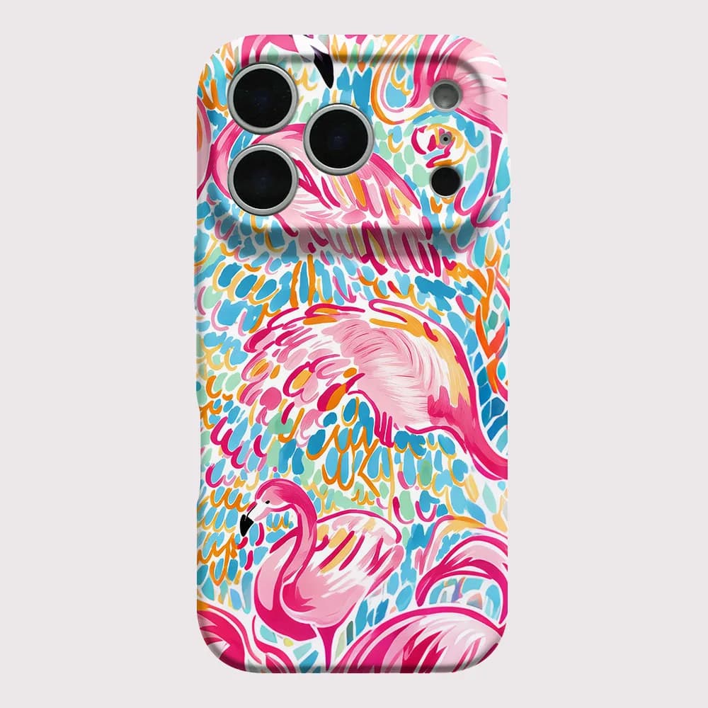 Cover Protettiva Rigida in PC con Uccelli Colorati per iPhone 16 17 15 14 13 12 11 Pro Max Air 16e 7 8 Plus XS Max X XR