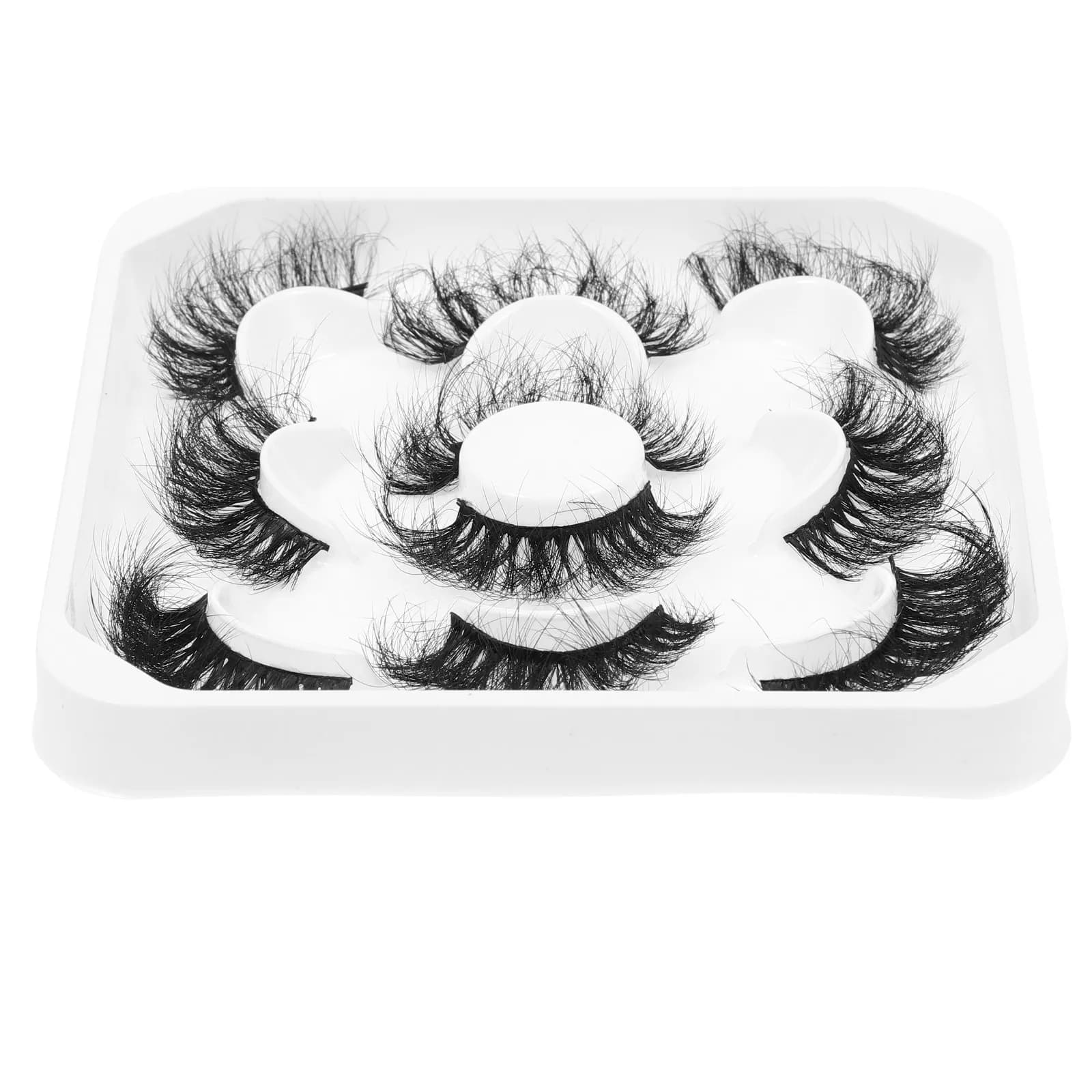 5 Paia di Extension Ciglia Stile Lash, Lunghe e Voluminose, Effetto Naturale, Ciglia Finte per Donne e Ragazze, Regalo di Compleanno