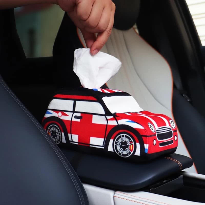 Cartoon Car Tissue Box bracciolo supporto multifunzionale cassetto di carta sacchetto di immagazzinaggio sedia sedile posteriore organizzatore appeso per auto di casa