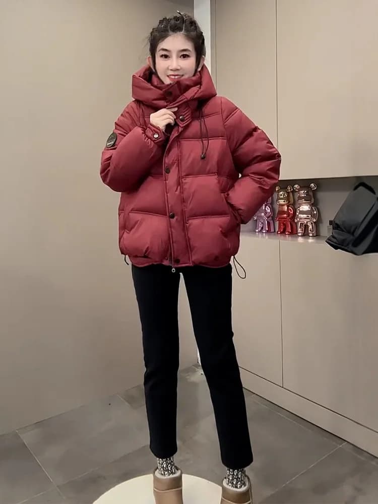 Winter Thickened Cotton Jacket Women's Short Size Small Cotton Coat 2026 New Winter Women's Cotton Padded Coat Warm Fashionable