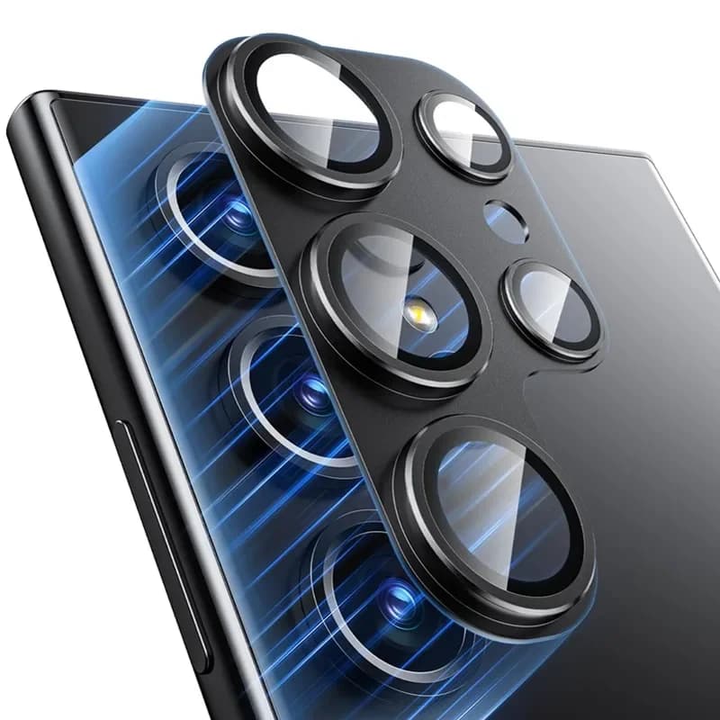 Copriobiettivo in Vetro Metallico per Samsung Galaxy S26 S25 S24 S23 Ultra Plus, Protezione Completa Anti-graffio per Fotocamera Posteriore