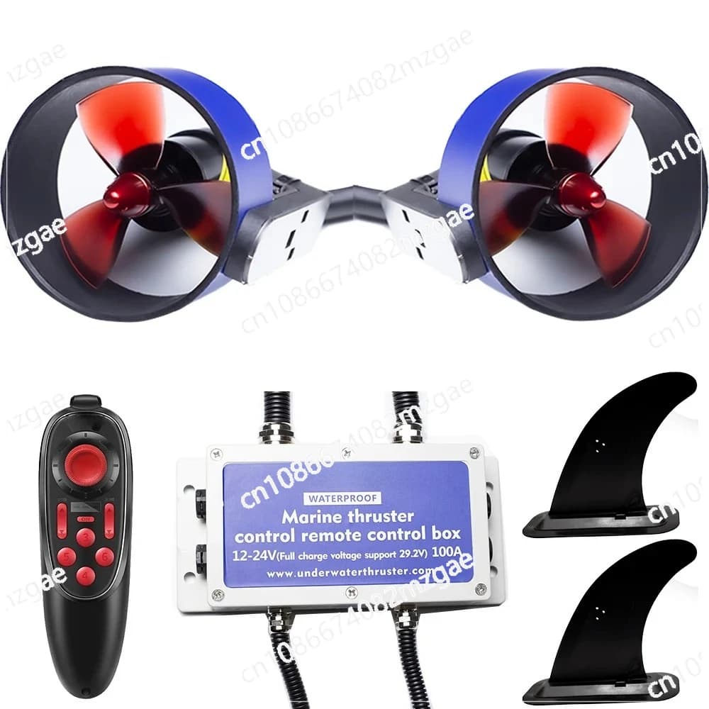 Kit Propulsore Subacqueo 24V 7KG di Spinta Impermeabile fino a 50M per Conversione Motorizzata di Barche da Pesca/Kayak/Gommone e Paddle Board