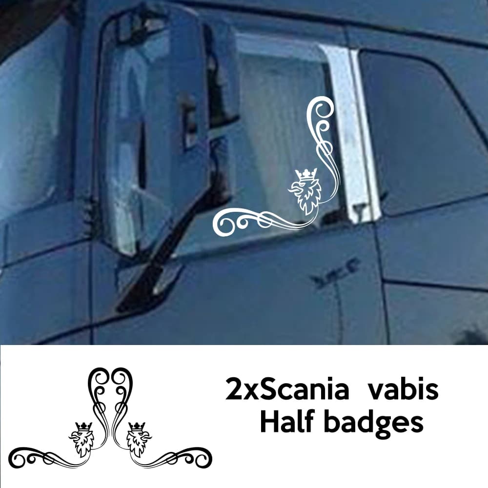 2 pezzi per scania Griffin camion camion finestrino laterale sinistro e destro adesivi in vinile decalcomanie