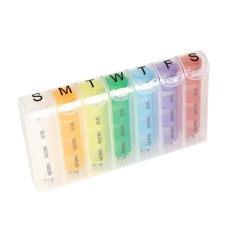 Portable 7-day portable travel pills 28 grills 4 times a day Wallet Organizer Storage container Tablets Vitamin Medicine Fish oils